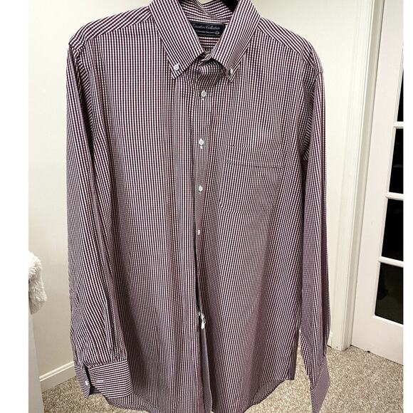 Tom Jones Corporate Image Red/Blue Gingham Button Down Shirt - 2XL - Picture 1 of 6